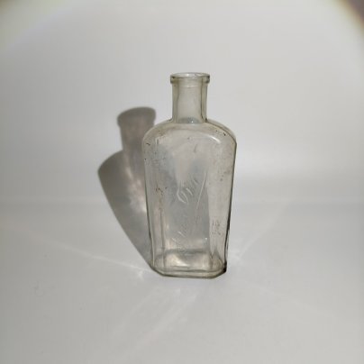 Флакон из-под средства "Jirolin" ("Жиролин"), стекло, Западная Европа, 1900-1940 гг.