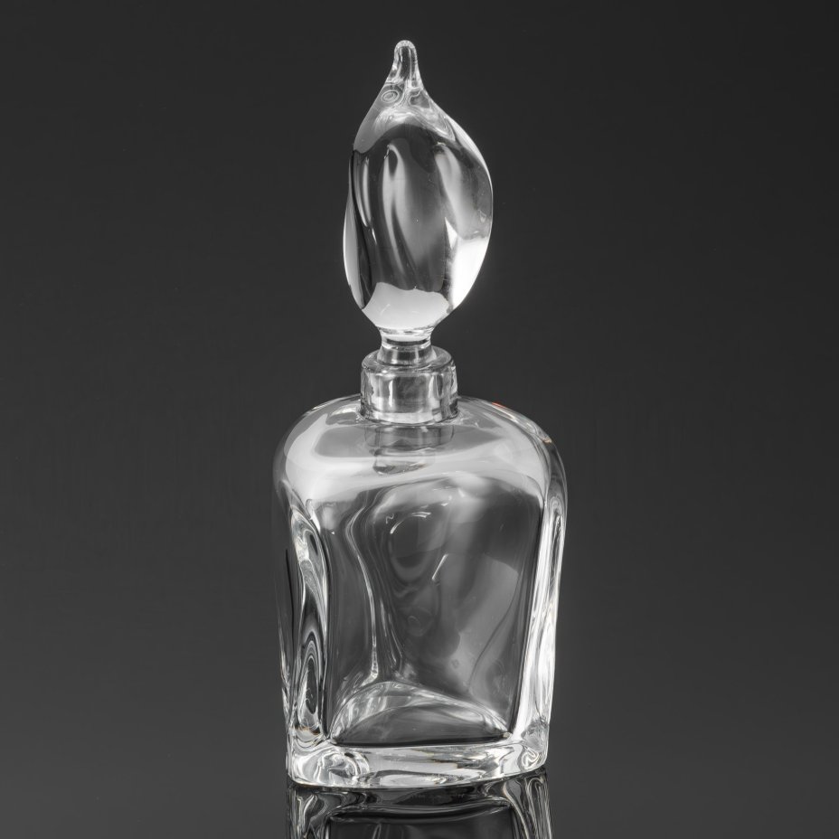 Графин для виски необычной формы, хрусталь, Daum, Франция, 1960-1970 гг.