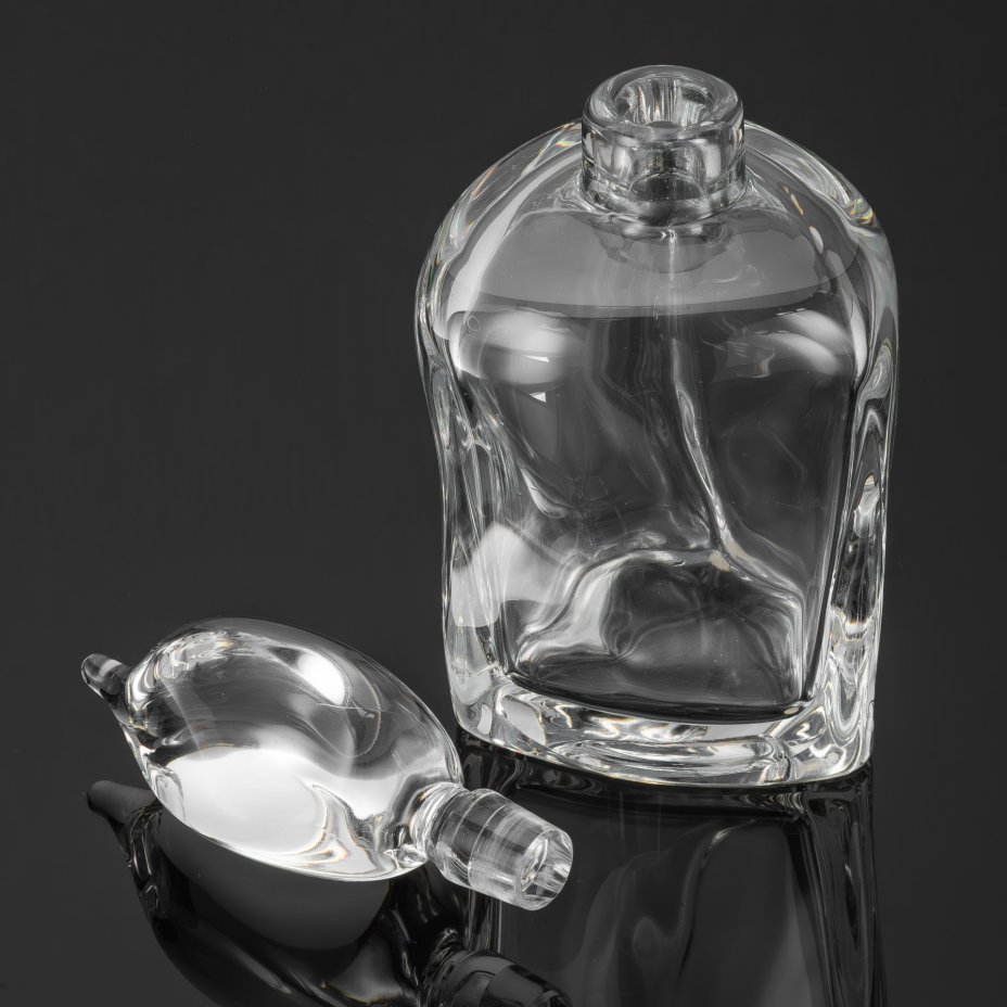 Графин для виски необычной формы, хрусталь, Daum, Франция, 1960-1970 гг.