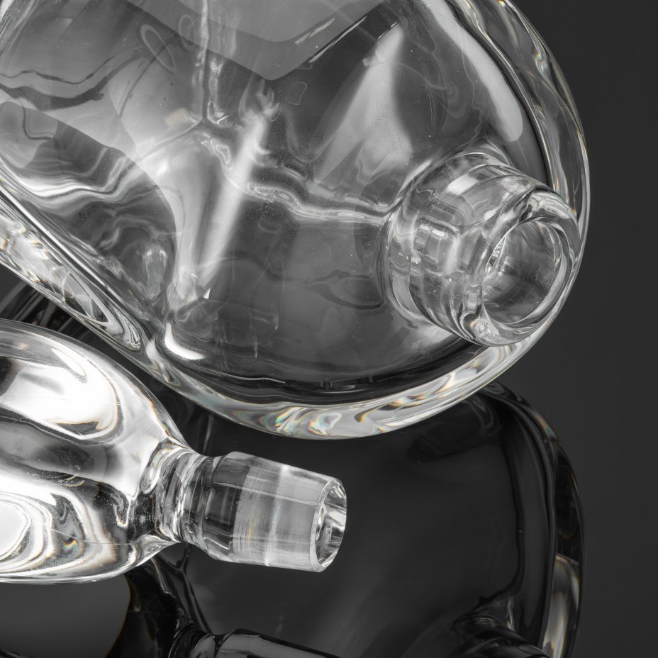 Графин для виски необычной формы, хрусталь, Daum, Франция, 1960-1970 гг.