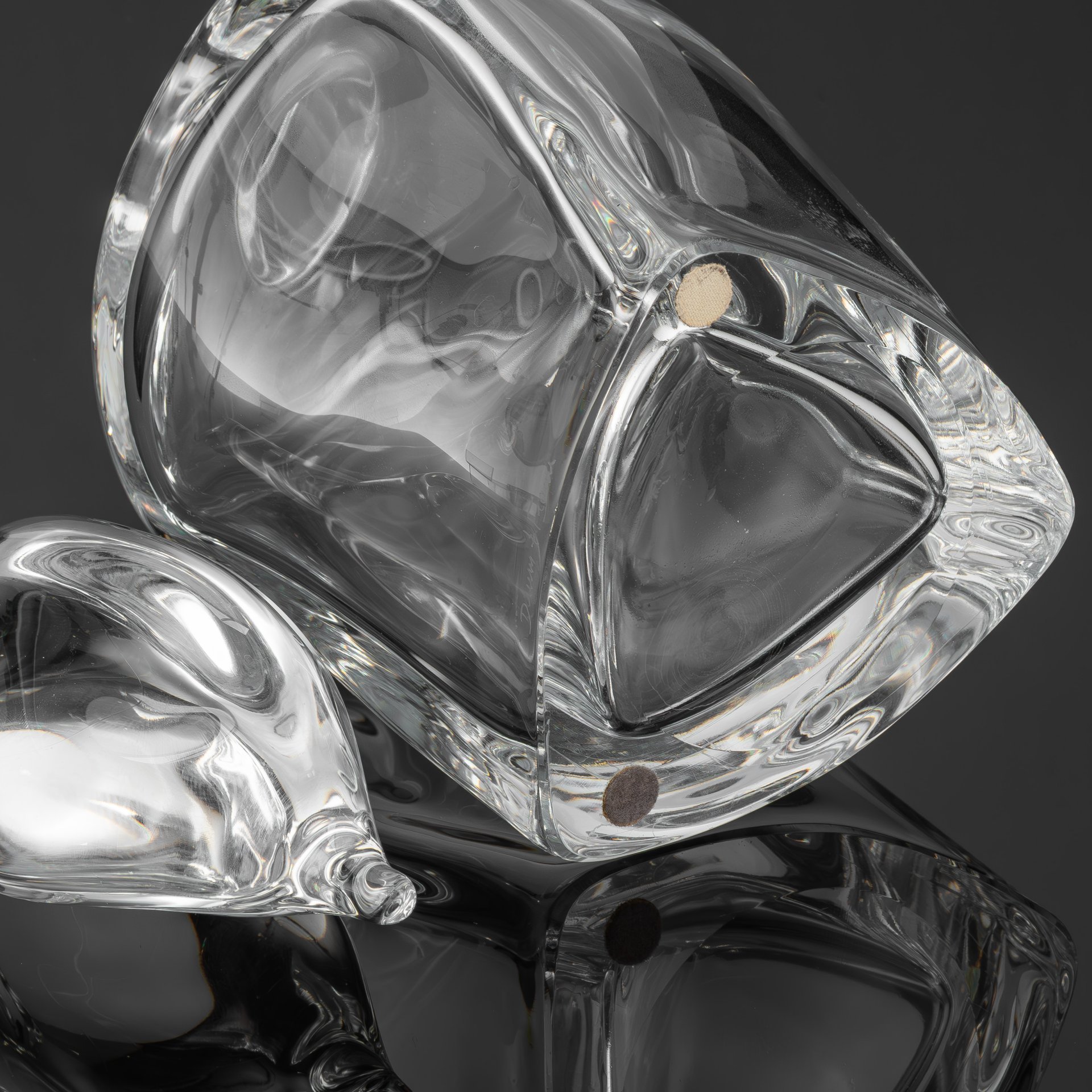 Графин для виски необычной формы, хрусталь, Daum, Франция, 1960-1970 гг.