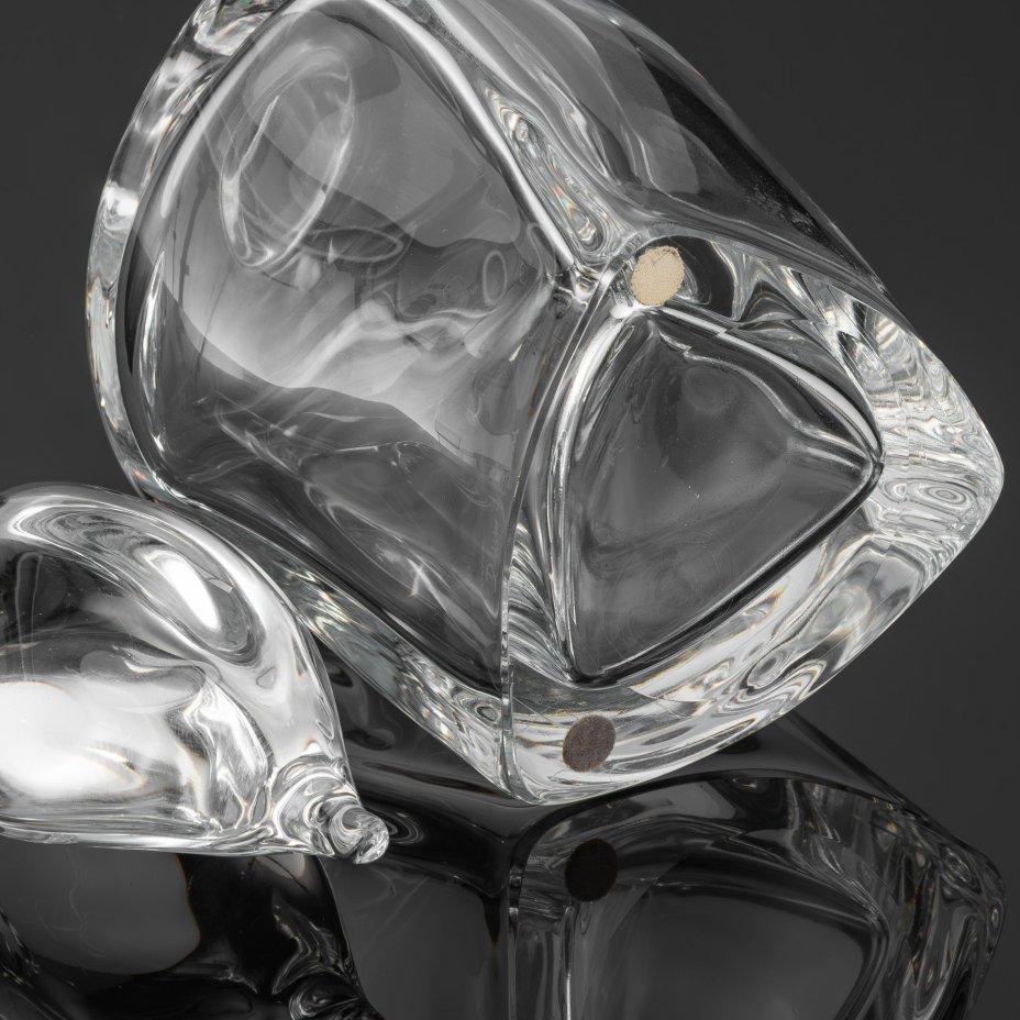 Графин для виски необычной формы, хрусталь, Daum, Франция, 1960-1970 гг.