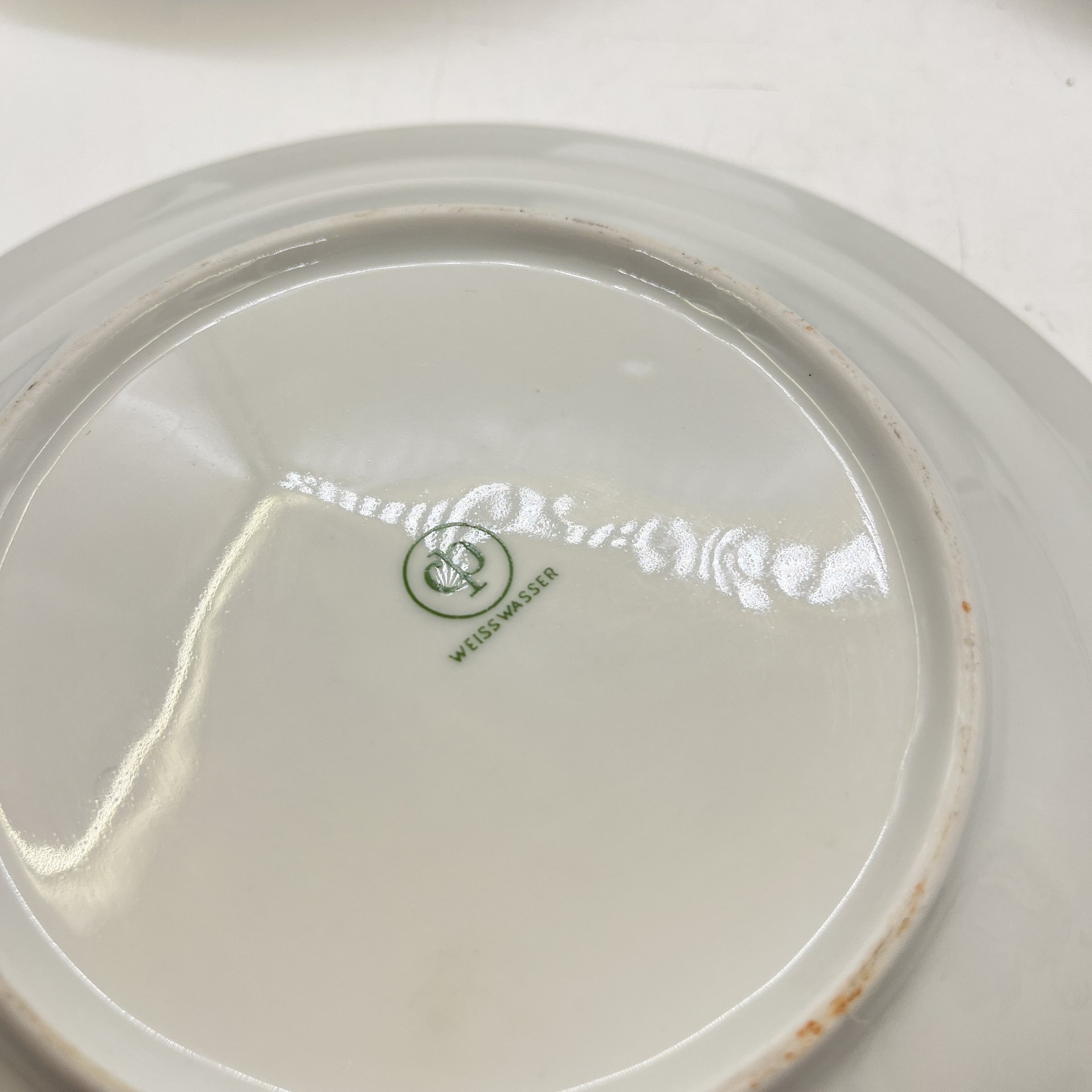 Набор из 3 суповых тарелок "Мадонна", фарфор, люстр, деколь, золочение, Colditz (Кольдиц), ГДР, 1960-1980 гг.