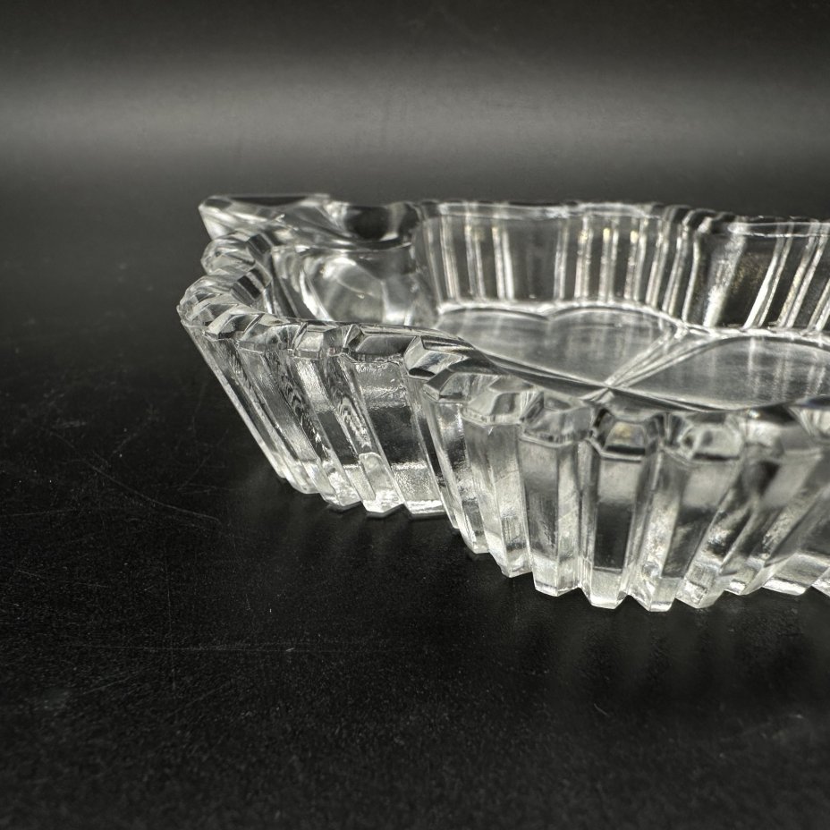 Набор из 2 розеток в форме четырёхлистника, стекло, Bohemia Crystal, Чехословакия, 1970-1990 гг., Bohemia Crystal (Bohemia Glass)