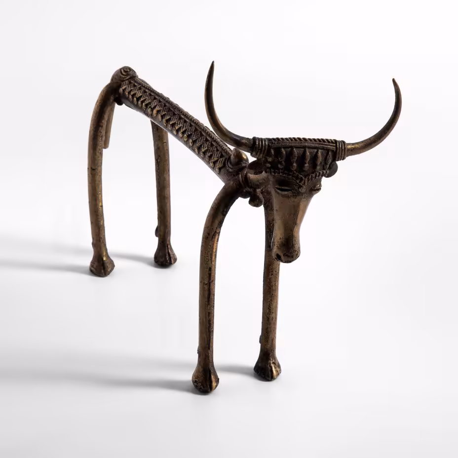 Статуэтка "Бык", бронза, литье, Индия, 1970-1990 гг.