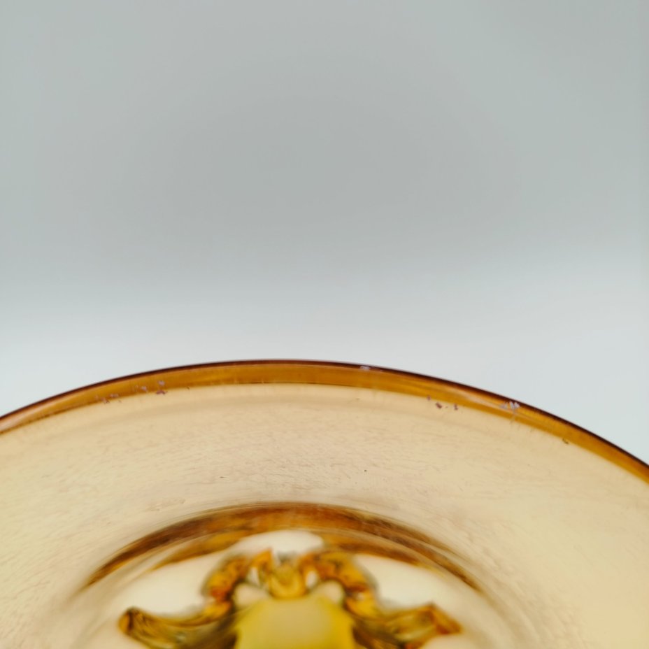 Ваза (конфетница) необычной формы с бирюзовым оттенком