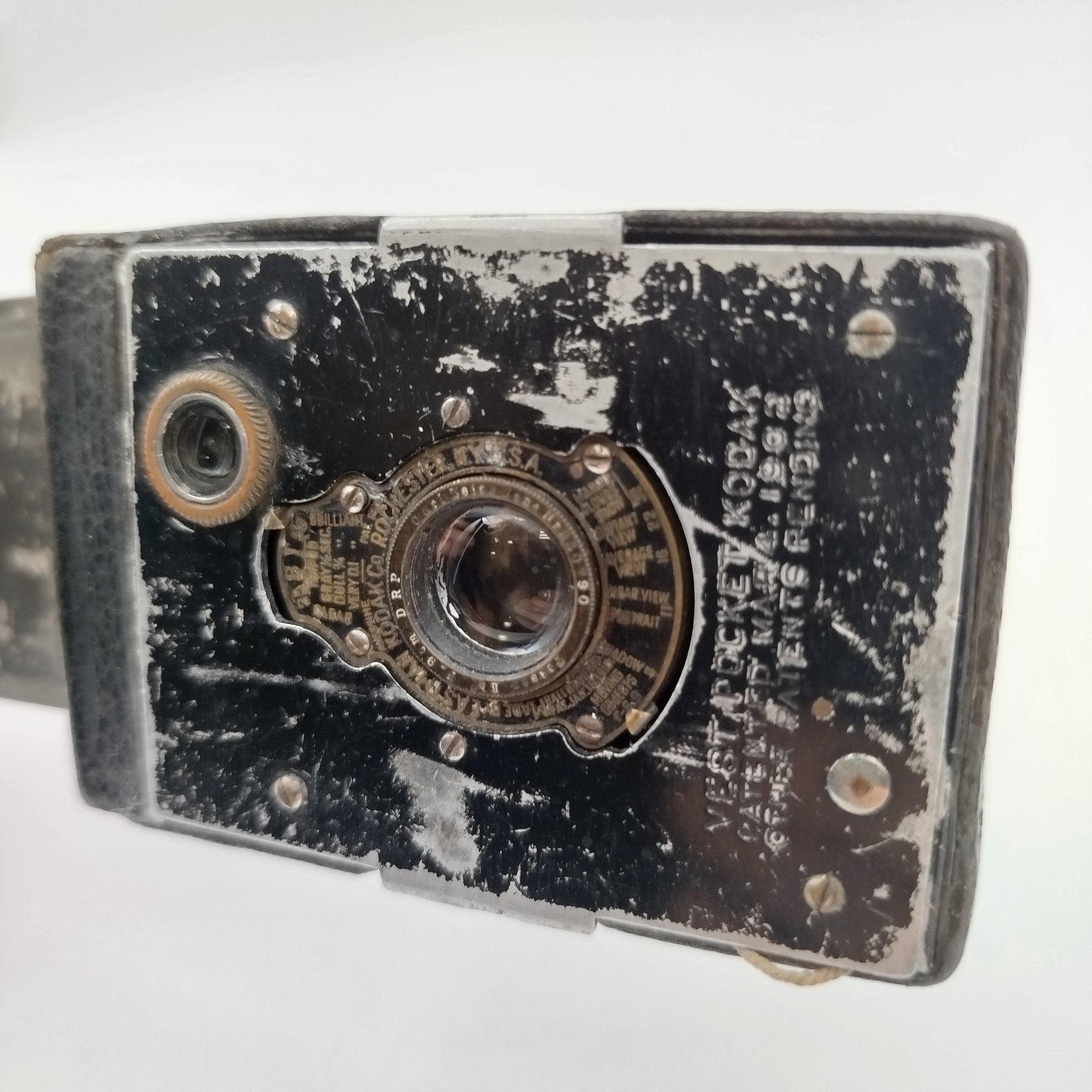 Фотоаппарат "Vest Pocket" с тремя пластинами для фото в комплекте, металл, кожа, стекло, США, 1902-1920 гг.