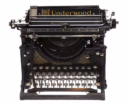 Печатная машинка "Underwood (Ундервудъ) model 5", металл, пластик, США, 1900-1937 гг., Underwood (Ундервудъ)