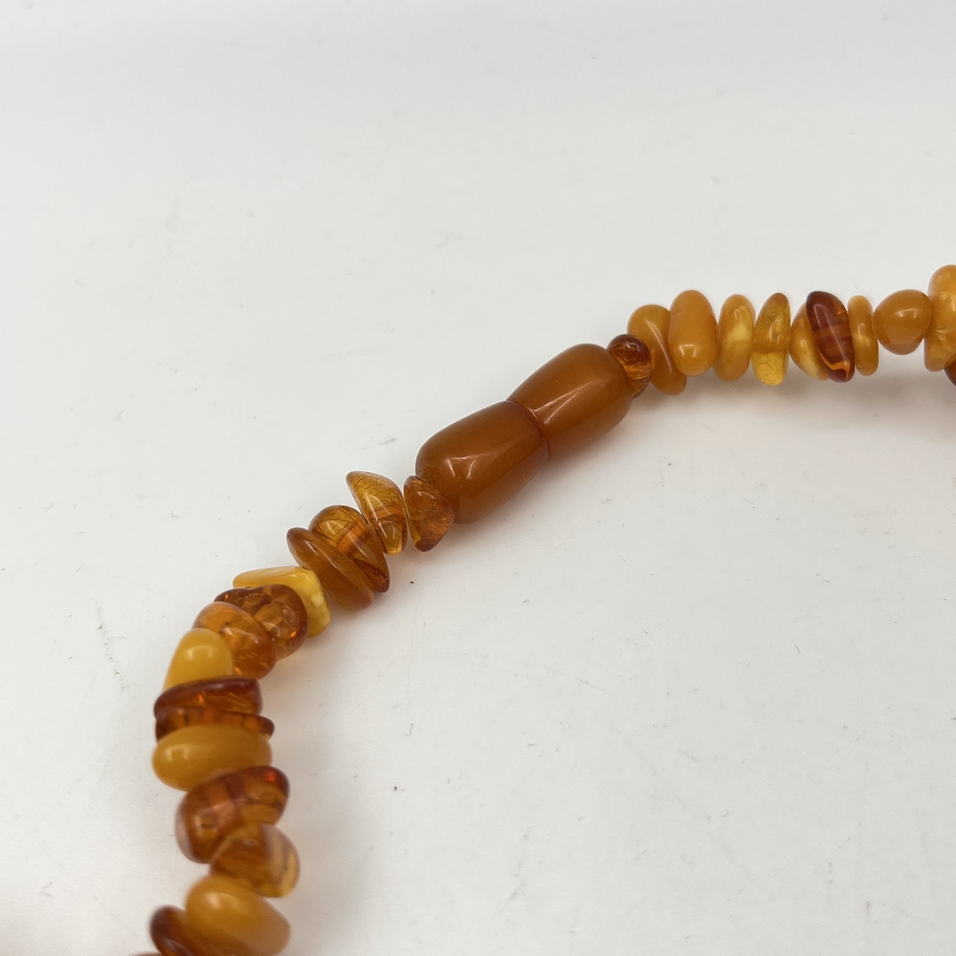 Бусы винтажные с бусинами различных форм и размеров, янтарь, СССР, 1970-1990 гг.