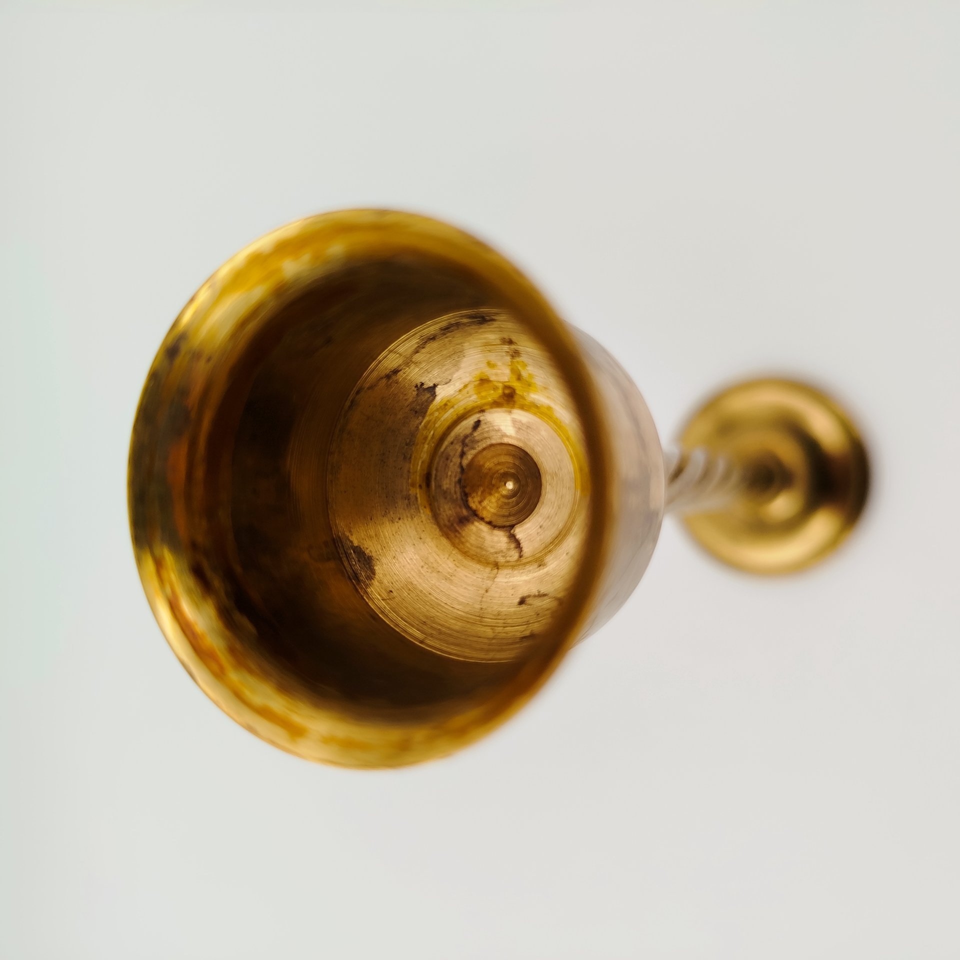 Подсвечник для одной свечи на витом основании, латунь, литьё, Российская империя, 1890-1915 гг.