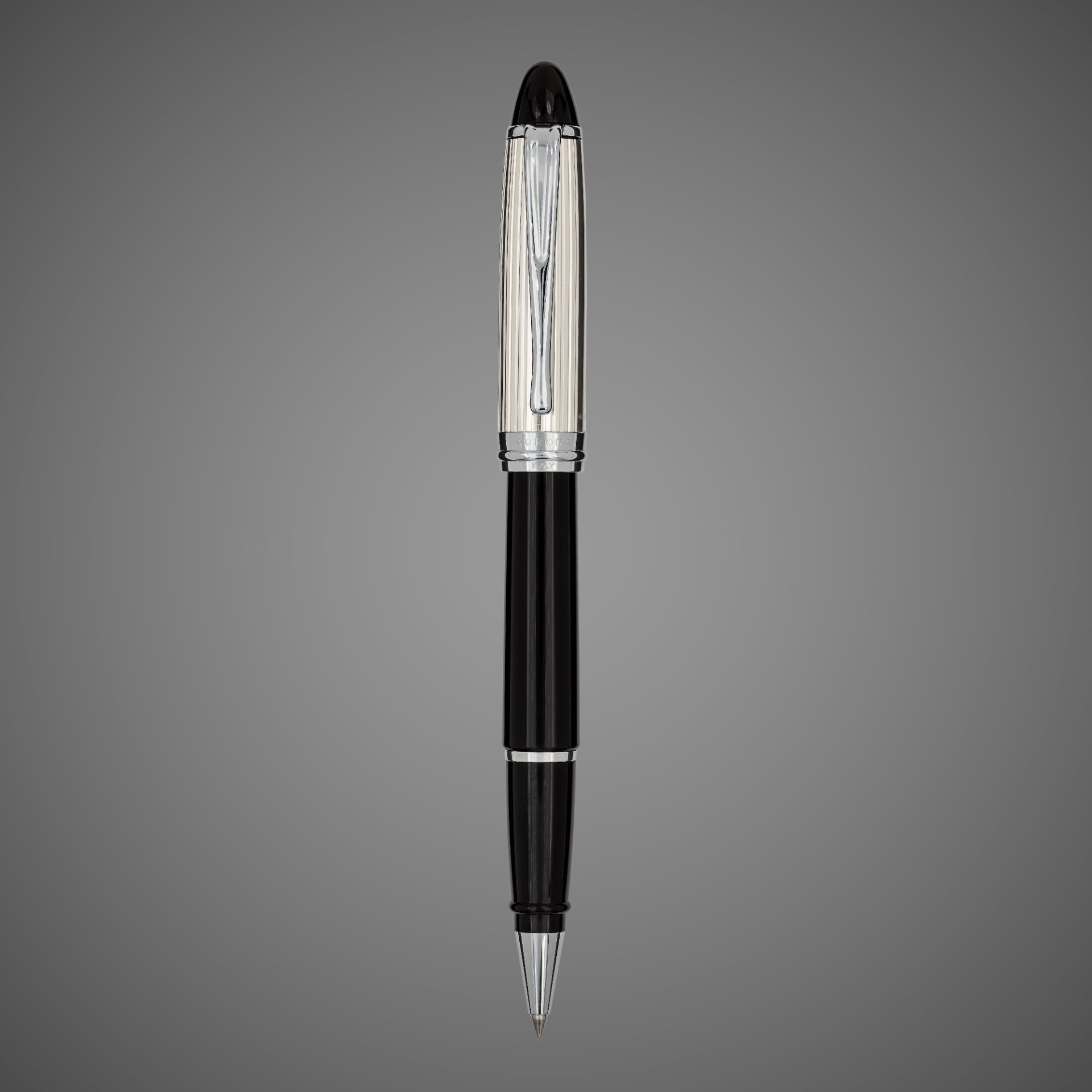 Ручка Роллер Aurora Ipsilon black CT, в подарочной коробке, Драгметаллы: серебро, смола