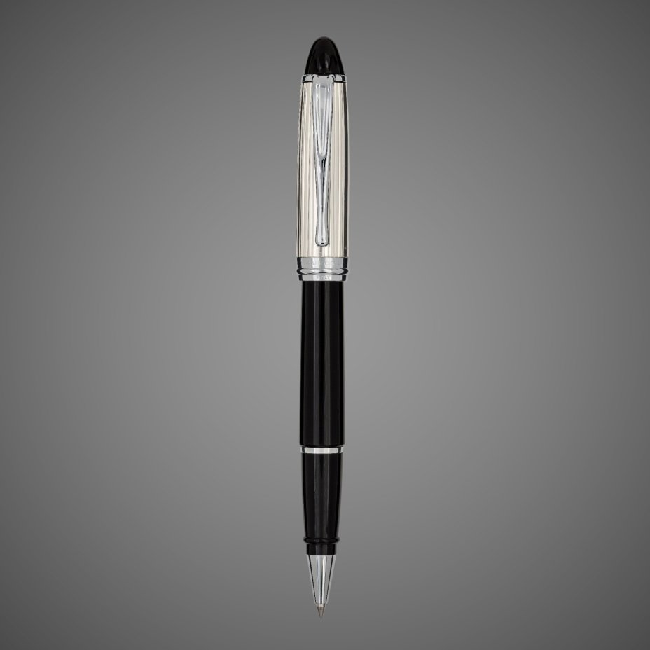 Ручка Роллер Aurora Ipsilon black CT, в подарочной коробке, Драгметаллы: серебро, смола