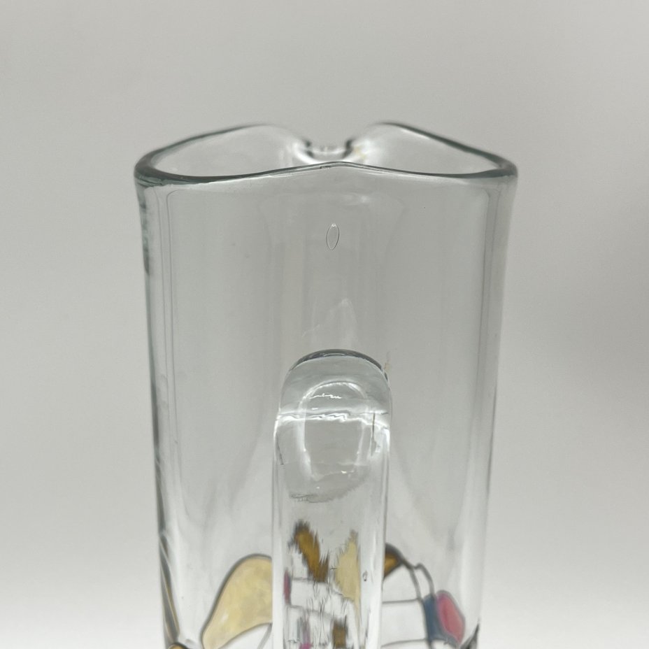 Кувшин с комплектом бокалов на 4 персоны с витражным декором