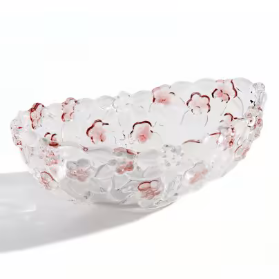 Ваза для конфет с цветочным декором и фигурным бортом, Walther Glas