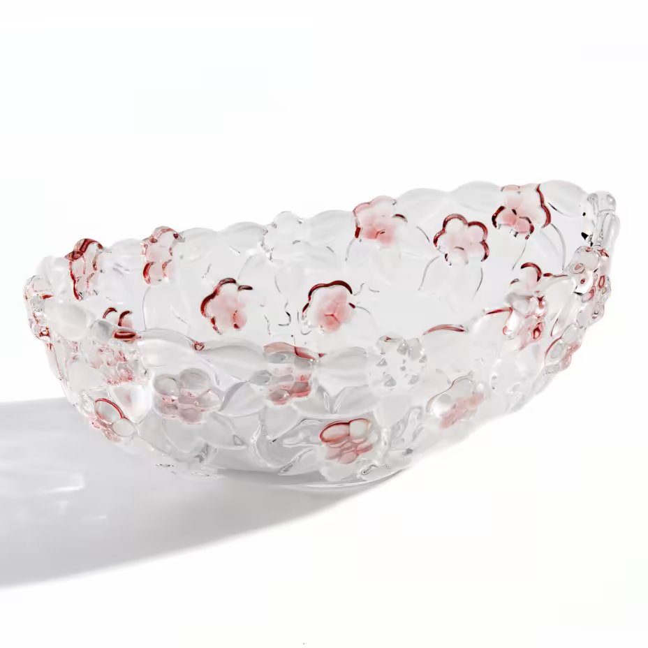 Ваза для конфет с цветочным декором и фигурным бортом, Walther Glas
