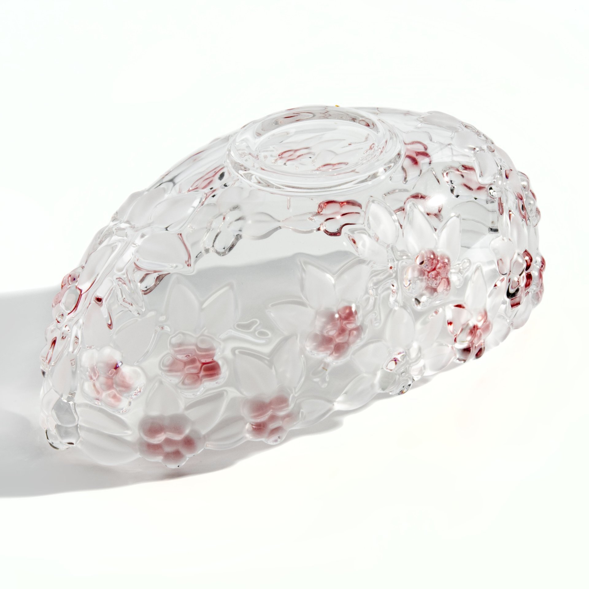 Ваза для конфет с цветочным декором и фигурным бортом, Walther Glas