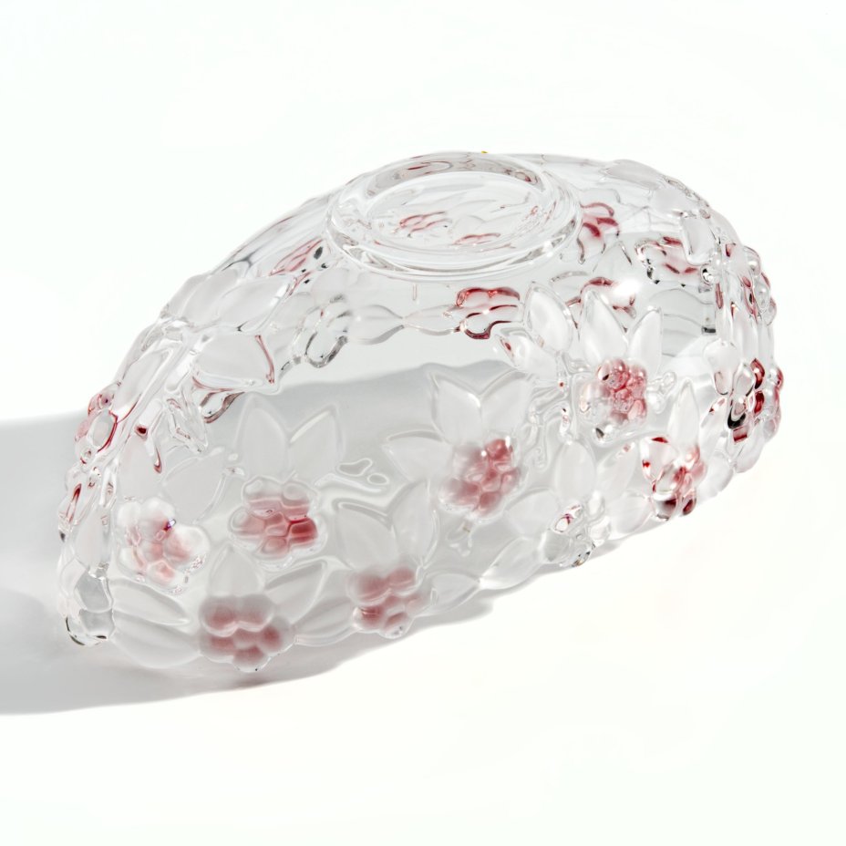 Ваза для конфет с цветочным декором и фигурным бортом, Walther Glas