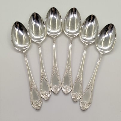 Набор столовых ложек с растительным декором на 6 персон