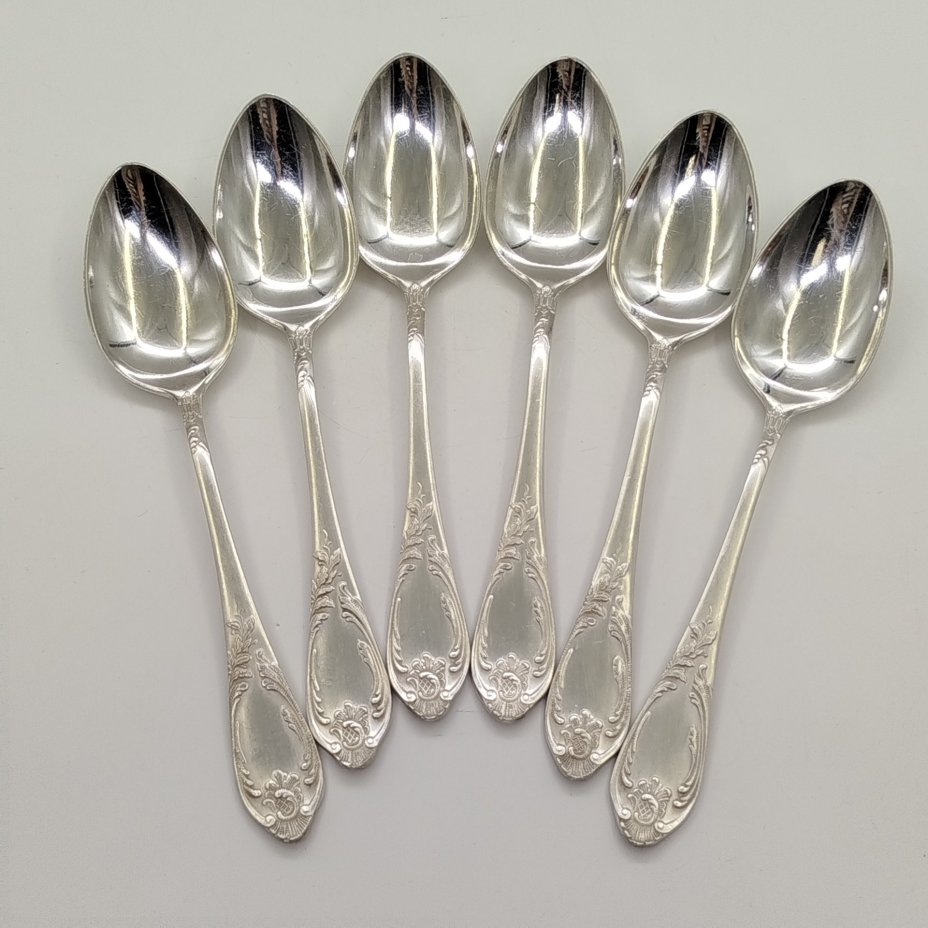 Набор столовых ложек с растительным декором на 6 персон