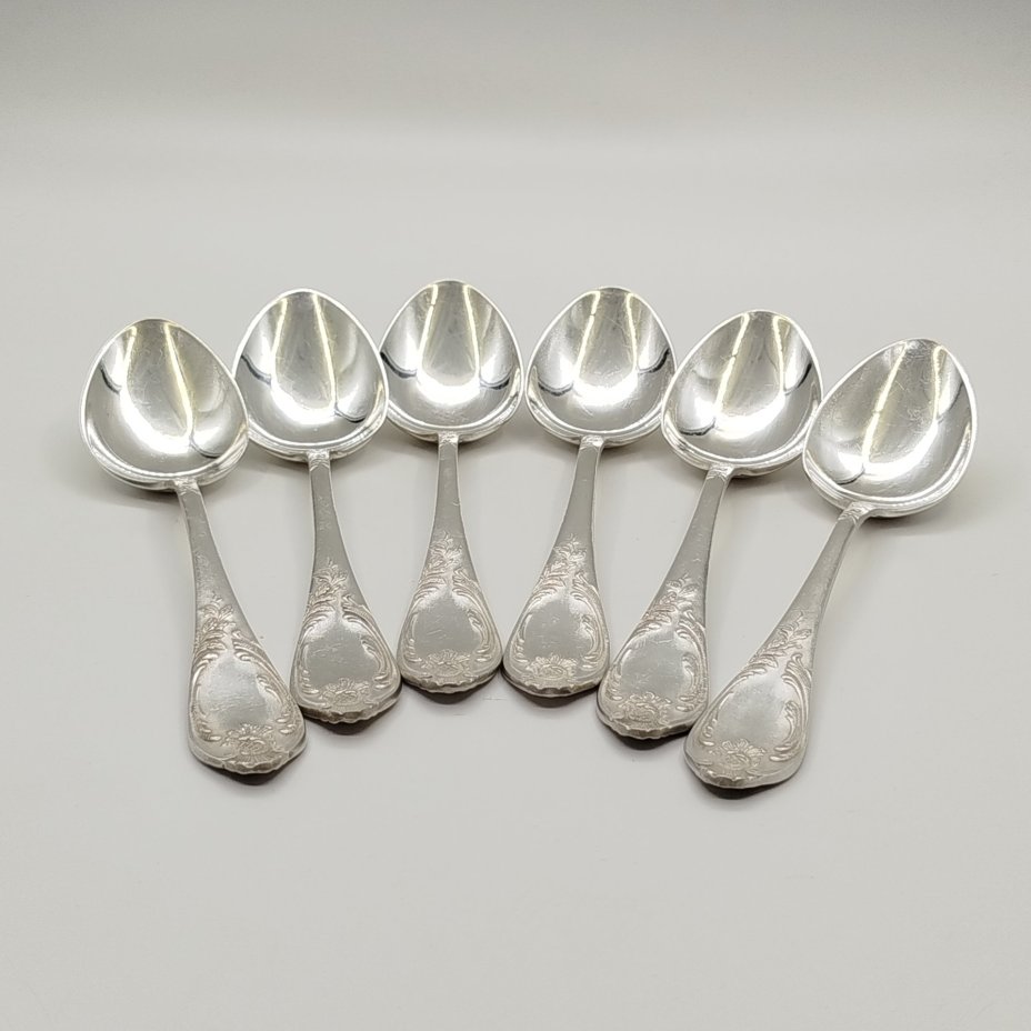 Набор столовых ложек с растительным декором на 6 персон