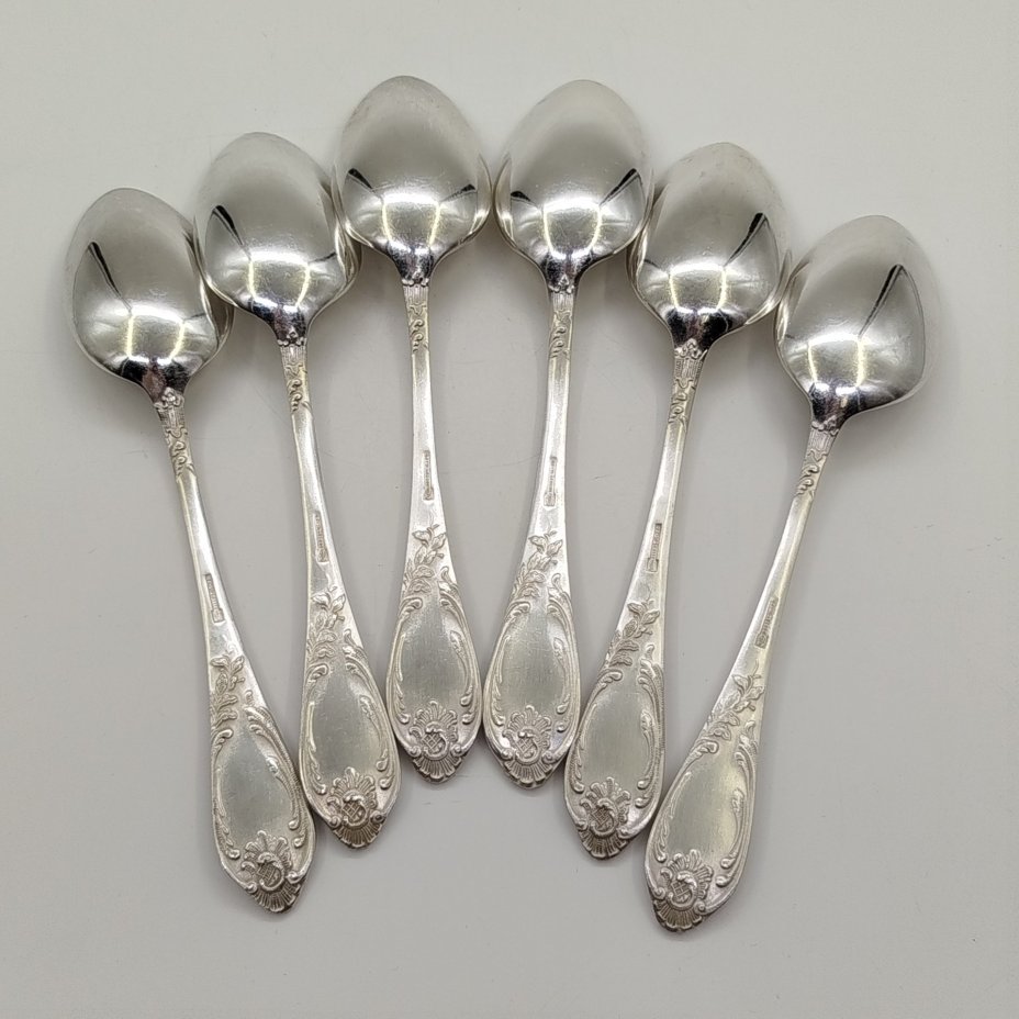 Набор столовых ложек с растительным декором на 6 персон