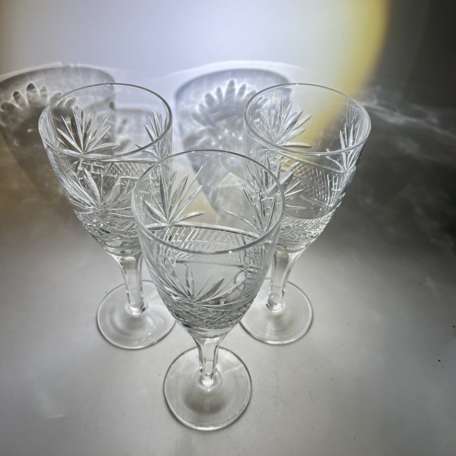 Набор из 3 бокалов с геометрическим декором