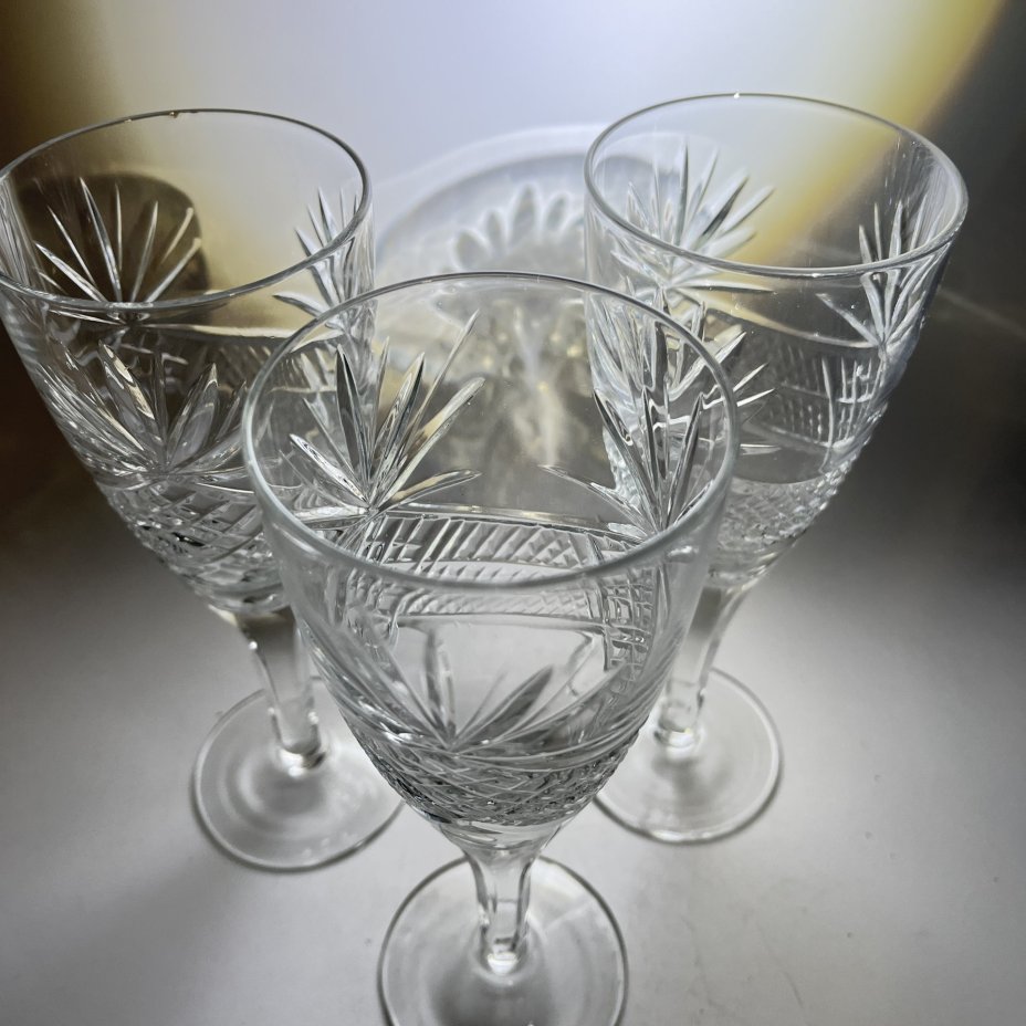 Набор из 3 бокалов с геометрическим декором