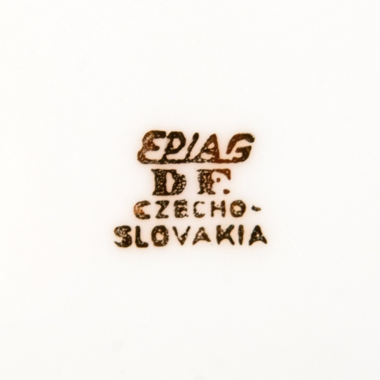 Сервиз обеденный с цветочным декором на 3 персоны (13 предметов), фарфор, деколь, золочение, Epiag D. F., Чехословакия, 1946-1970 гг.