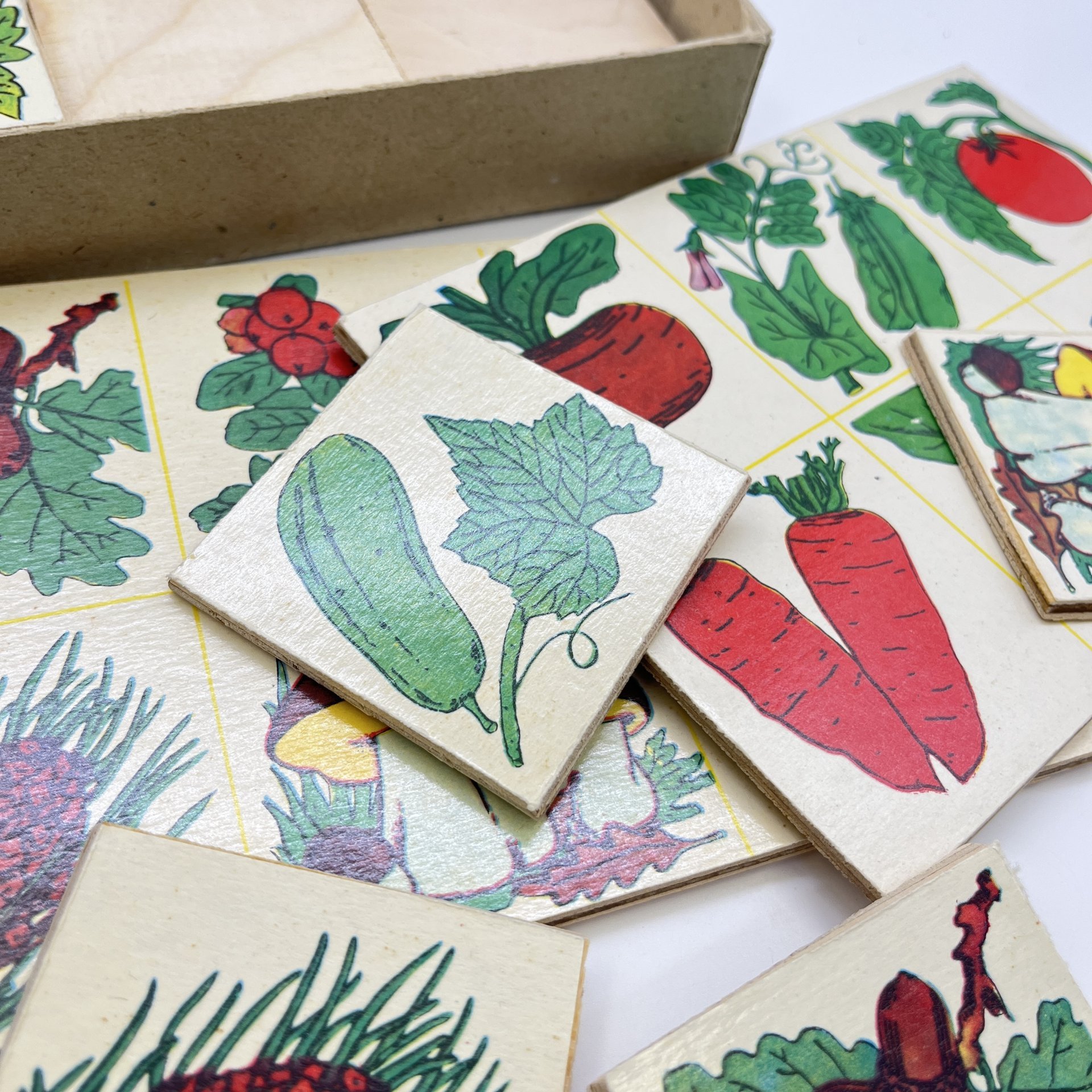 Настольная игра "Лото ботаническое" для детей в оригинальной упаковке, бумага, печать, Ленинградское производственное объединение «Игрушка», СССР, 1970-1980 гг.