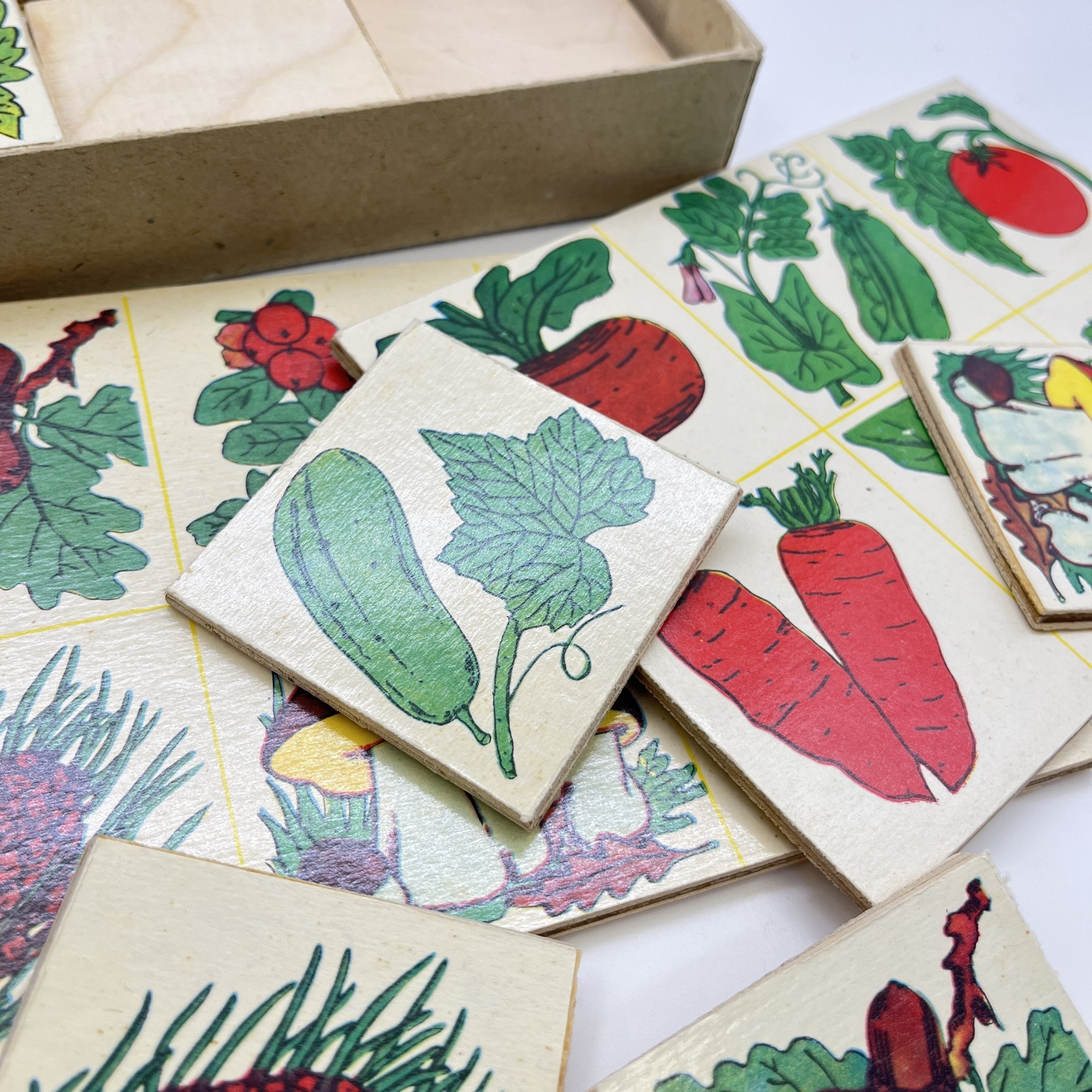 Настольная игра "Лото ботаническое" для детей в оригинальной упаковке, бумага, печать, Ленинградское производственное объединение «Игрушка», СССР, 1970-1980 гг.