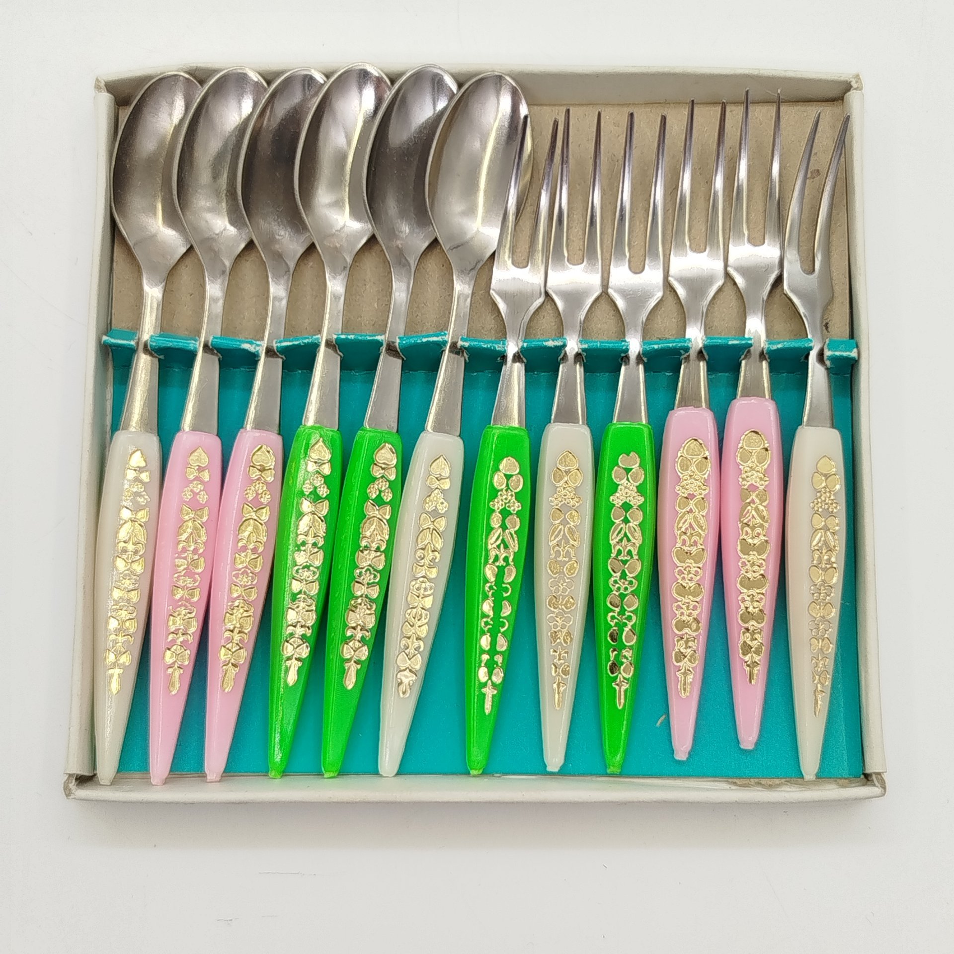 Набор десертных приборов (вилки и ложки, 12 шт.) на 6 персон, в коробке