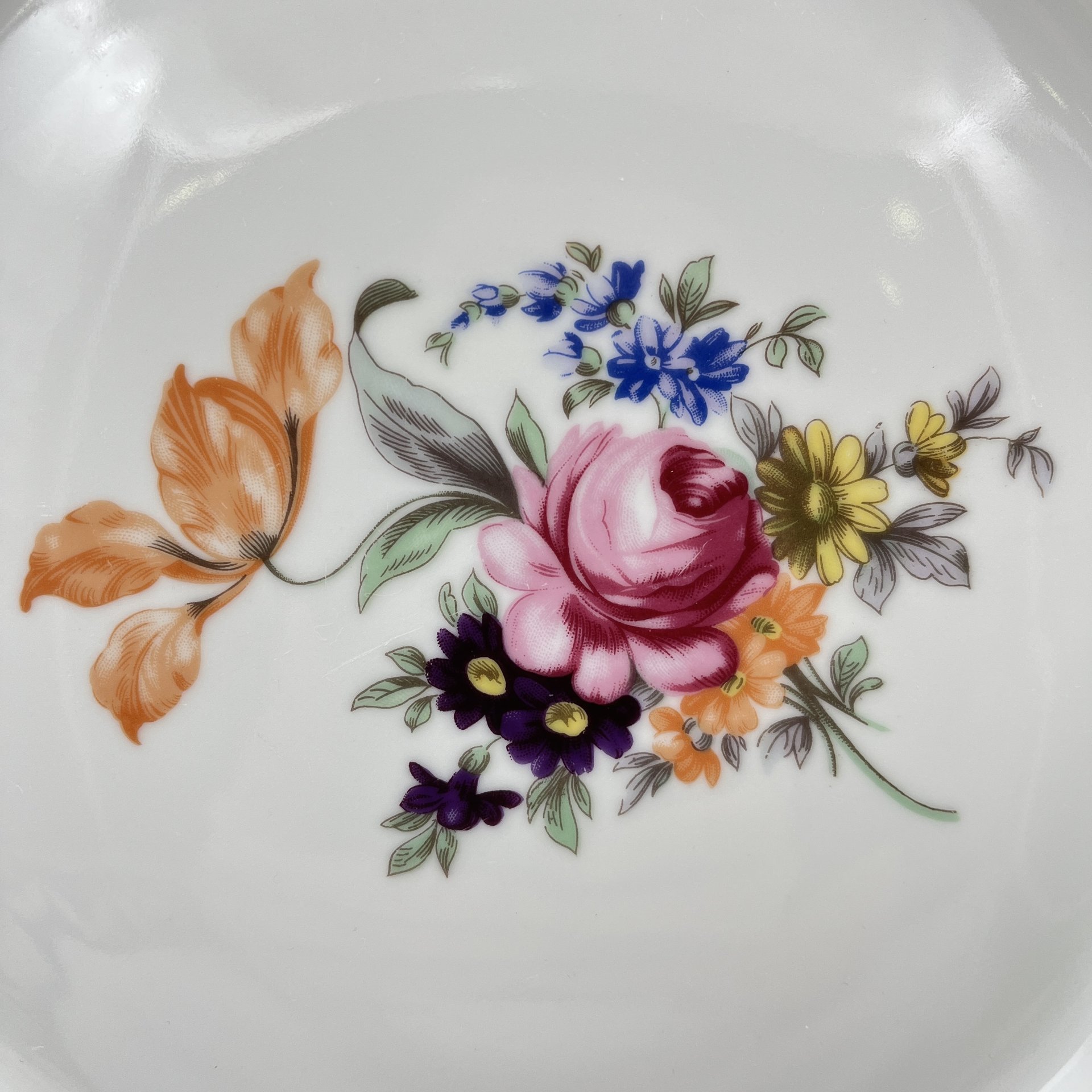 Блюдо "Мейсенский букет", фарфор, деколь, золочение, Bohemia (Neurohlau), Чехословакия, 1970-1990 гг.