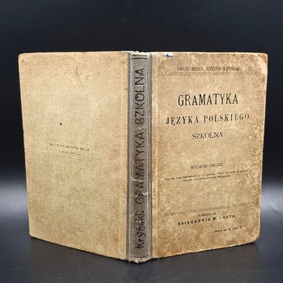 Книга "Gramatyka języka polskiego szkolna" ("Школьная грамматика польского языка"), бумага, печать, Польша, 1913 г.