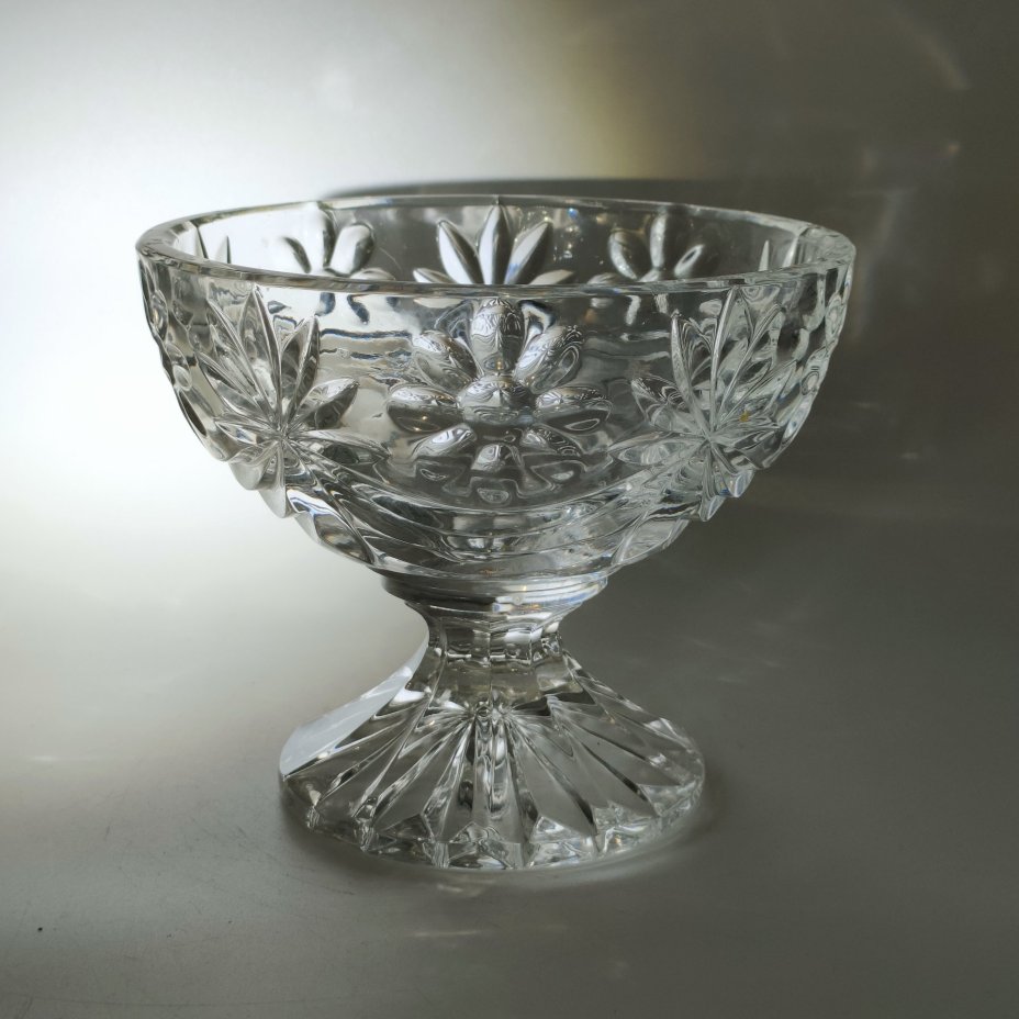 Креманка с цветочным декором, хрусталь, Бахметьевская артель, Российская Федерация, 2000-2015 гг.