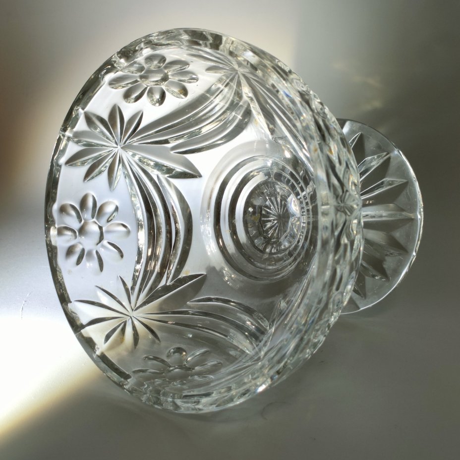 Креманка с цветочным декором, хрусталь, Бахметьевская артель, Российская Федерация, 2000-2015 гг.