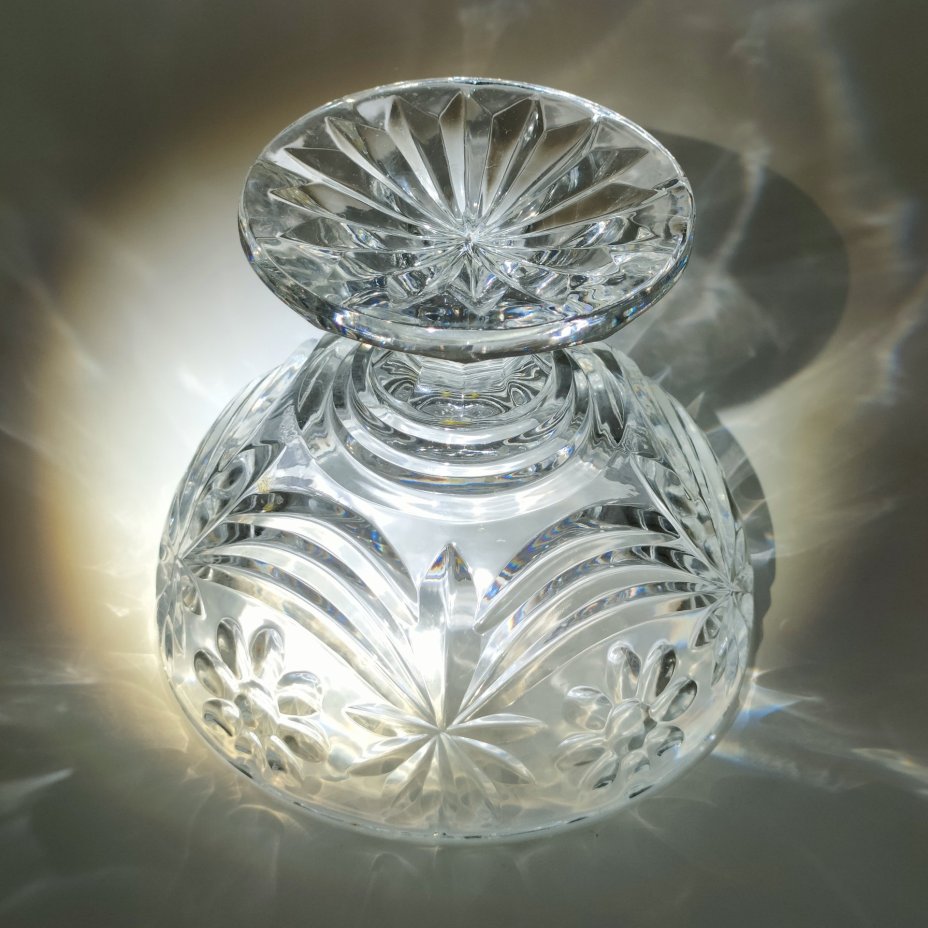 Креманка с цветочным декором, хрусталь, Бахметьевская артель, Российская Федерация, 2000-2015 гг.