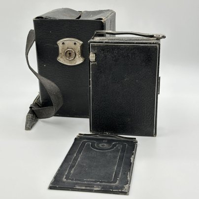 Фотоаппарат Фотокор-1 в оригинальном кофре, металл, стекло, ткань, Государственный оптико-механический завод имени ОГПУ (ГОМЗ), СССР, 1930-1940 гг., Государственный оптико-механический завод имени ОГПУ (ГОМЗ)