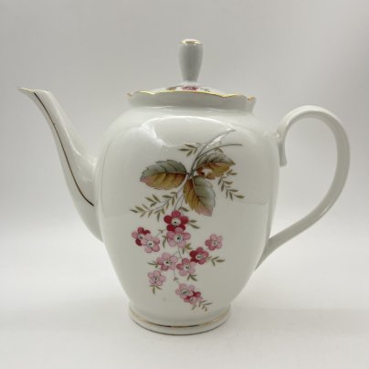 Чайник с нежным цветочным декором, фарфор, деколь, золочение, Kahla-Könitz, Германия, 1954-1962 гг.