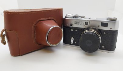 Фотоаппарат "ФЭД-3" с объективом "Индустар-61 Л/Д" в оригинальном кофре, Харьковский машиностроительный завод им. Дзержинского (ФЭД)