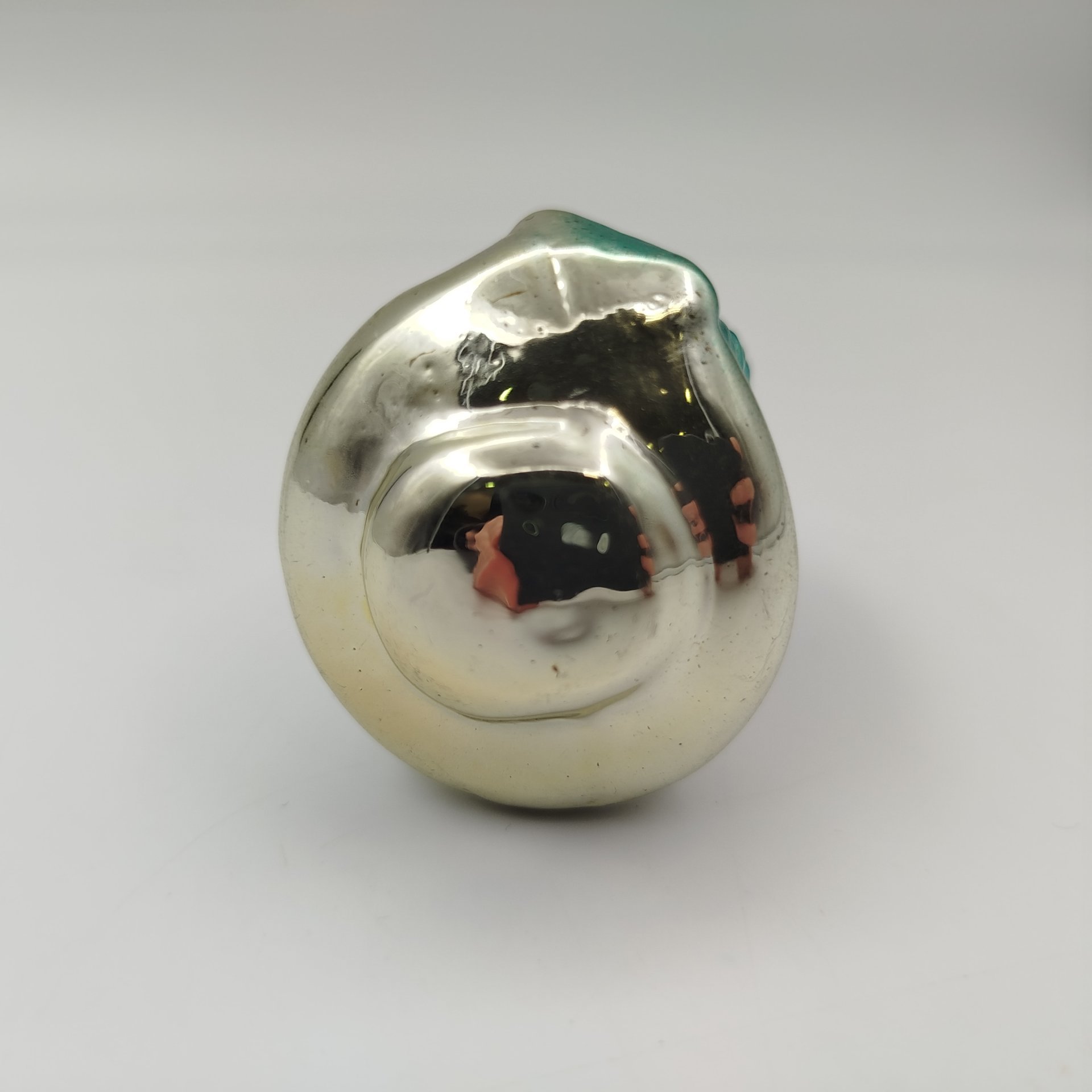 Игрушка ёлочная "Емеля с щукой", стекло, аэрография, СССР, 1960-1980 гг.