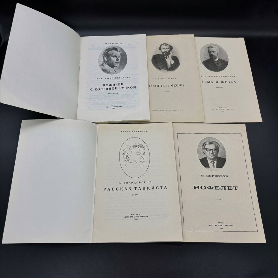 Набор из 5-ти книг серии "Книга за книгой"  (в подборе), Издательство "Детская литература", бумага, печать