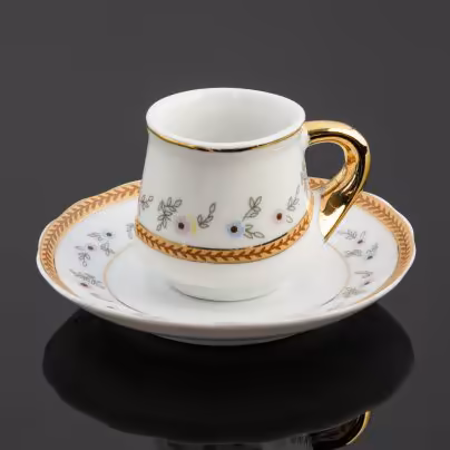 Миниатюра чайная пара, мануфактура "Decoration d'Artiste", Decoration d'Artiste