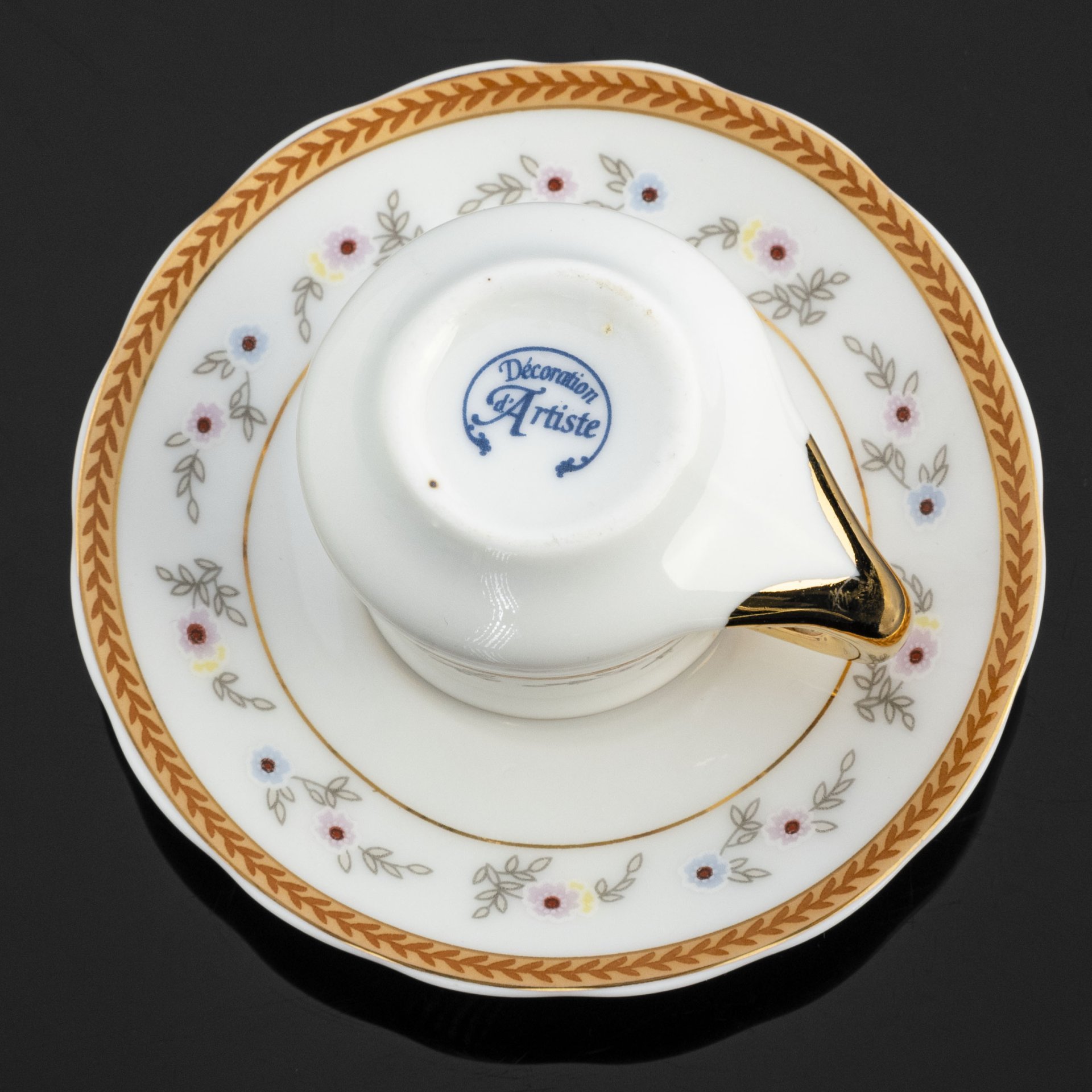 Миниатюра чайная пара, мануфактура "Decoration d'Artiste", Decoration d'Artiste