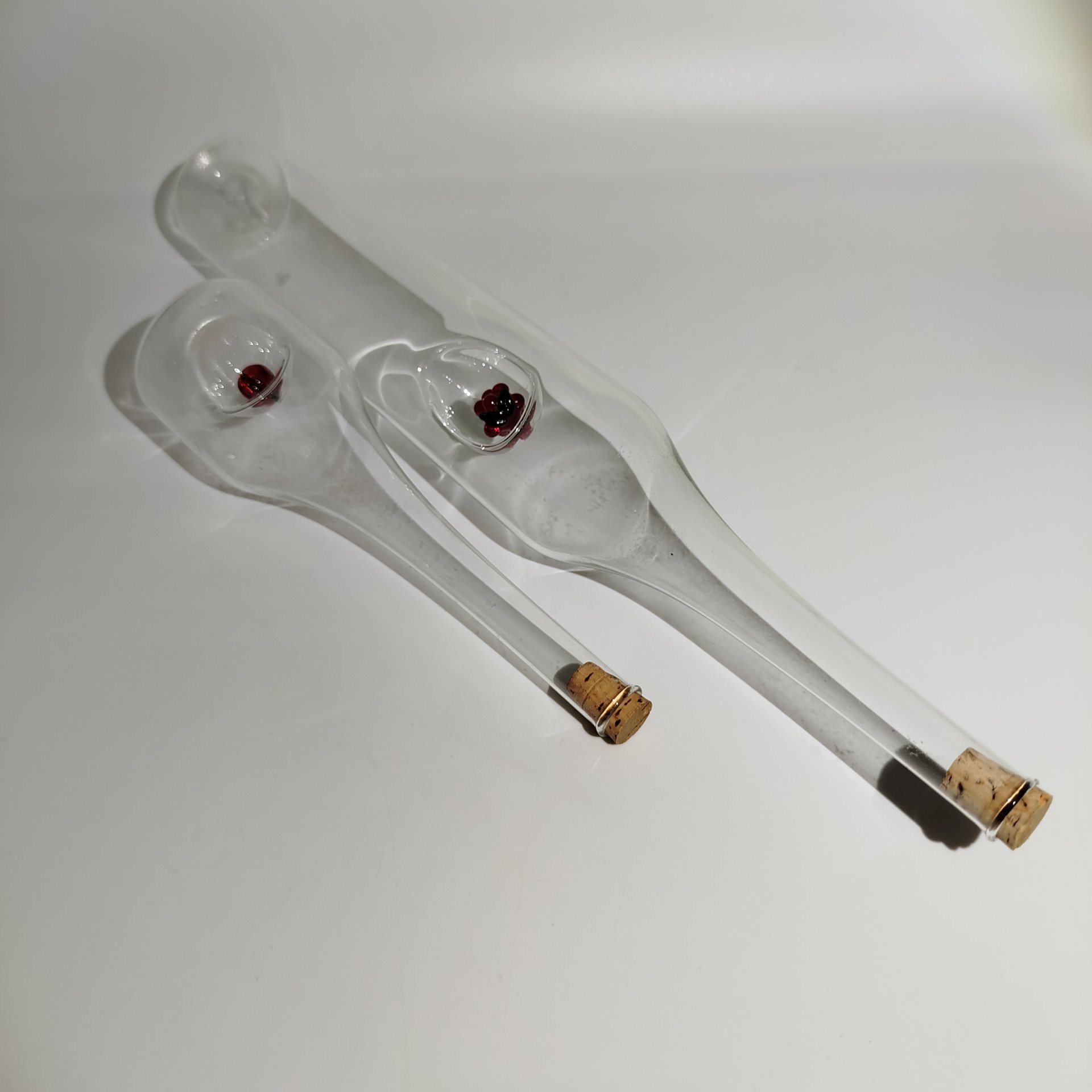 Набор для ягодных настоек на 4 персоны (6 предметов), стекло, дерево, Западная Европа, 1980-2000 гг.