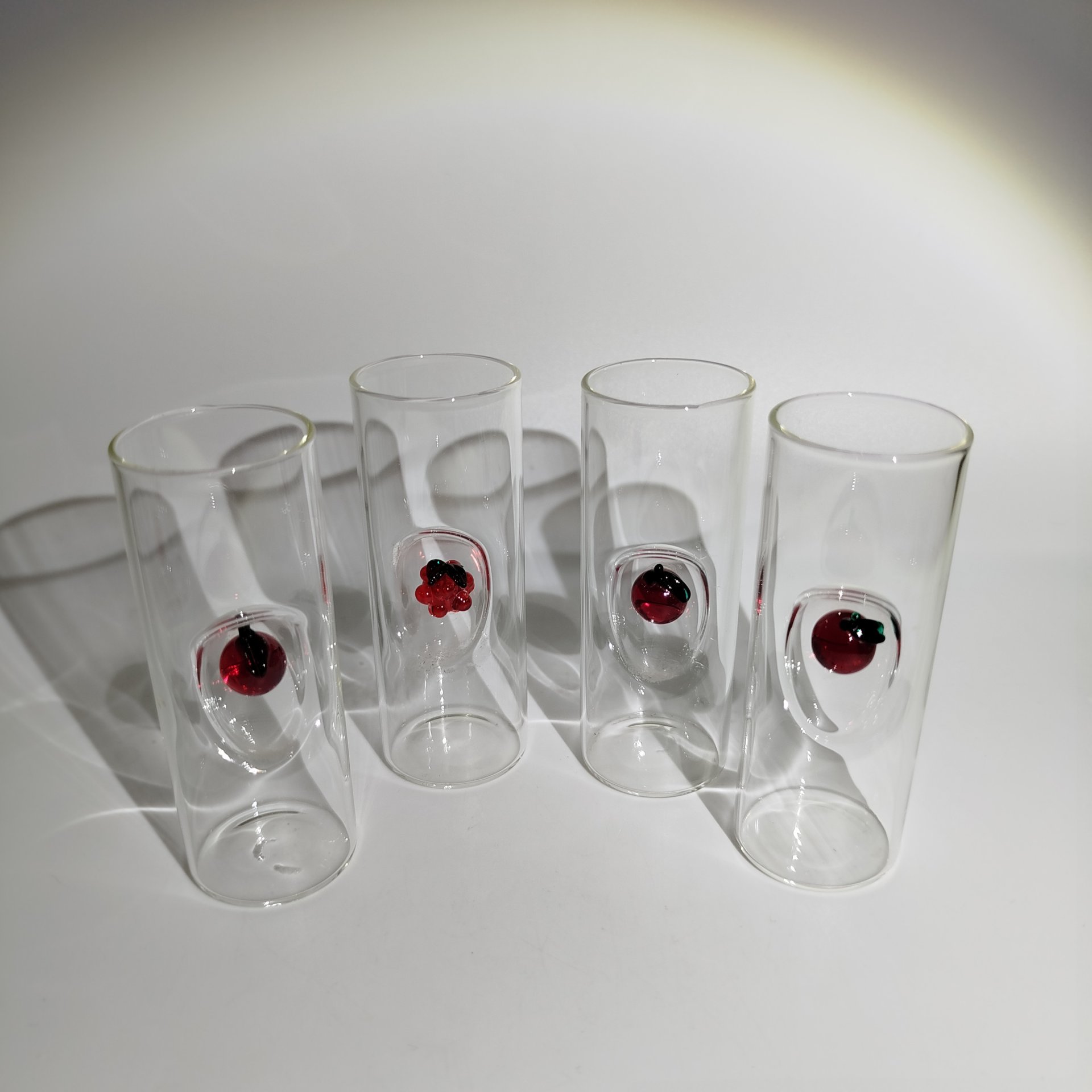 Набор для ягодных настоек на 4 персоны (6 предметов), стекло, дерево, Западная Европа, 1980-2000 гг.