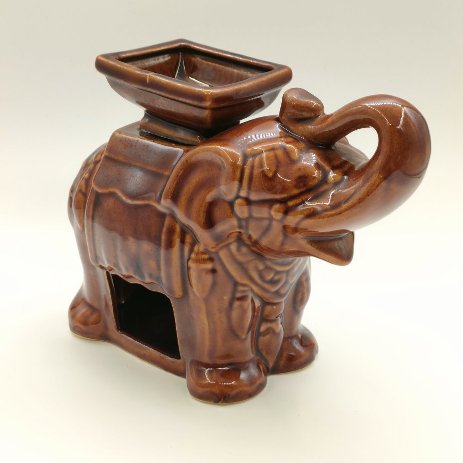 Подсвечник (аромалампа для эфирных масел) "Слон", керамика, глазурь, Российская Федерация, 2000-2020 гг.