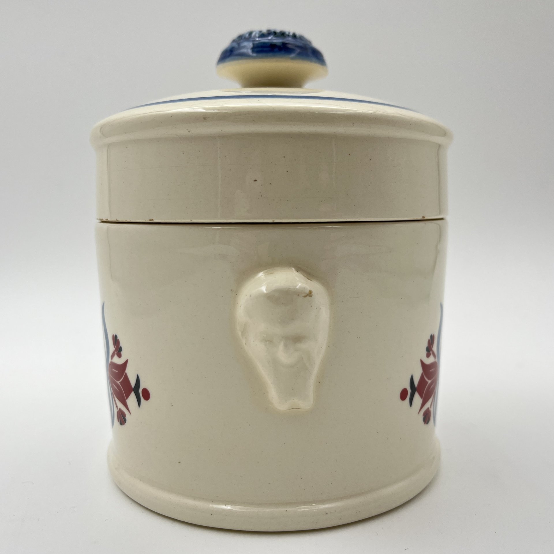 Конфетница (горшочек для фуа-гра)  "Ribeauvillé", фаянс, деколь с подрисовкой, Sarreguemines, Франция, 1950-1960 гг.