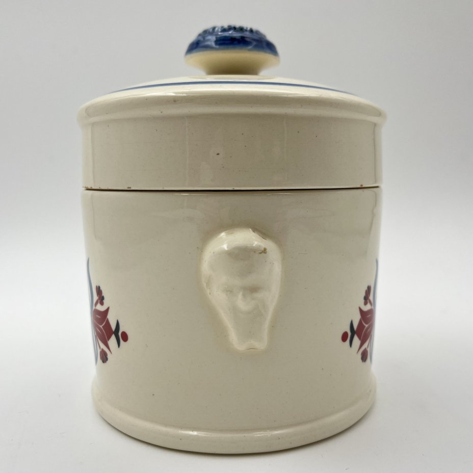 Конфетница (горшочек для фуа-гра)  "Ribeauvillé", фаянс, деколь с подрисовкой, Sarreguemines, Франция, 1950-1960 гг.