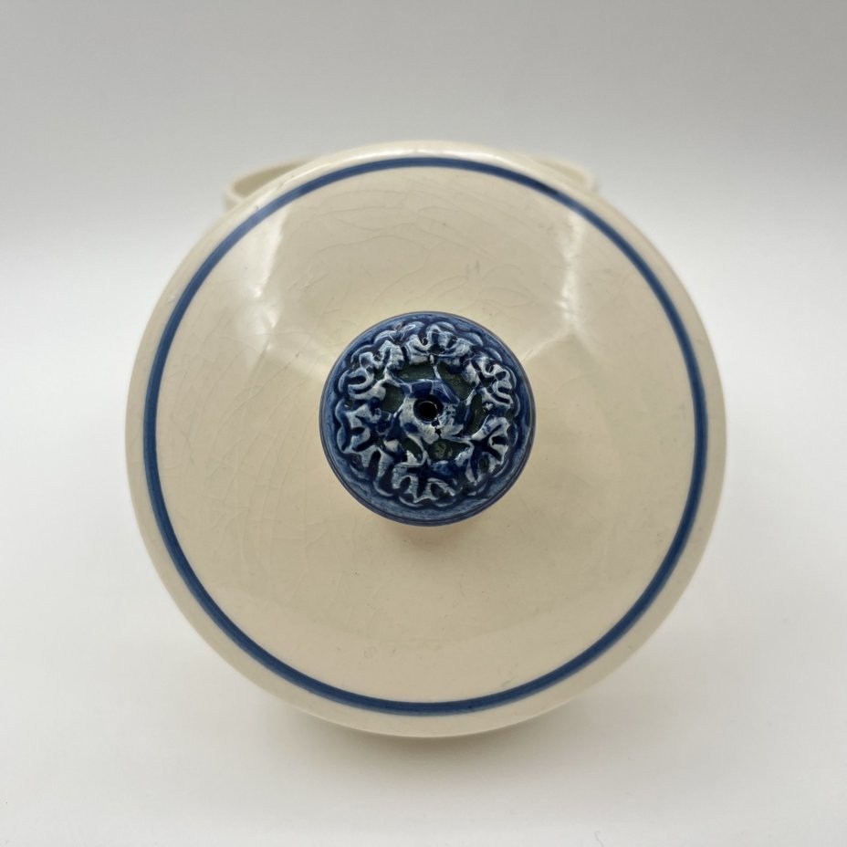 Конфетница (горшочек для фуа-гра)  "Ribeauvillé", фаянс, деколь с подрисовкой, Sarreguemines, Франция, 1950-1960 гг.