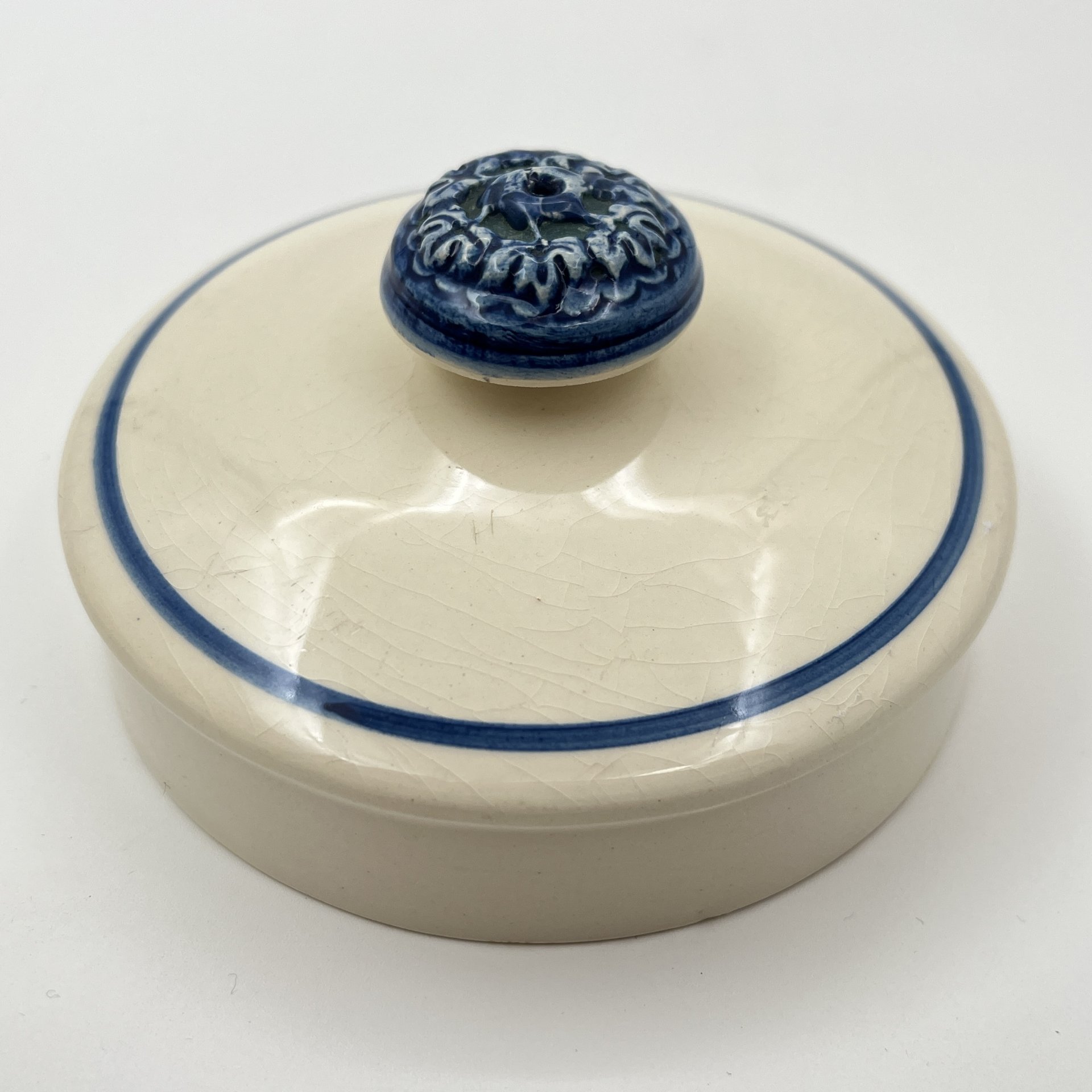 Конфетница (горшочек для фуа-гра)  "Ribeauvillé", фаянс, деколь с подрисовкой, Sarreguemines, Франция, 1950-1960 гг.